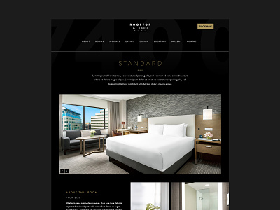 Rooms Page hotel booking hotel branding layout web design website concept website design
