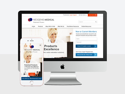 Neogenis Medical Website Design medical design mobile design supplements ux website design