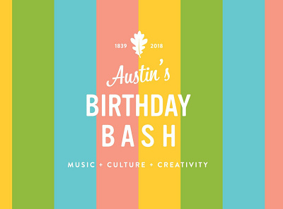Austin's Birthday Bash Branding austin texas branding community event design event branding illustration logo