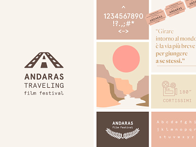 Andaras Traveling Film Festival art brand branding clean design flat graphic design icon identity illustration illustrator lettering logo minimal poster type typography vector
