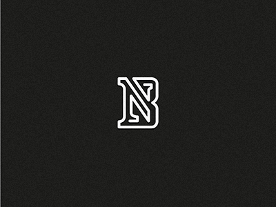 NB Monogram b brand dizzyline initials lettermark logo monogram n nb