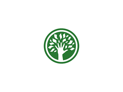 Money Tree Logo badge brand dizzyline fundraising hand identity logo money pictogram tree