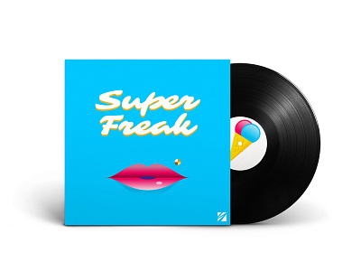 'Super Freak' Vinyl cover concept cover ice cream illustration jewel lips music superfreak vinyl