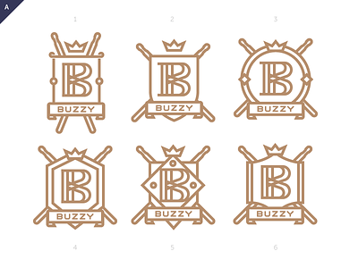 Drummer Logo re-design badges beatmaker beats dizzyline drummer drums heraldry logo music sticks