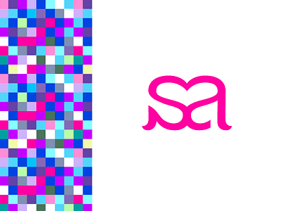 sa monogram + heart a brand cute heart lettermark logo monogram s sensual typography