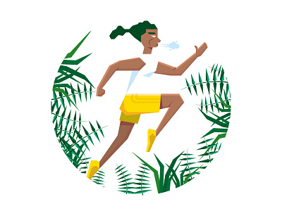 Running In Nature Illustration