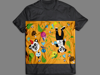 Panda PARTAaaY! bright color combinations design fashion fun fun art fun as hell illustration neopunk shuawesome tshirt tshirt design tshirt mockup vancouver island