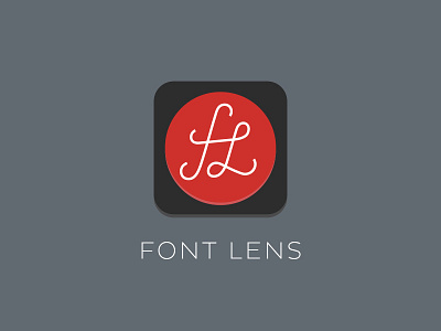 Font Lens Flat app fl font font lens icon lens ligature logo mark script