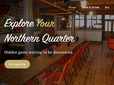 Northern Quarter website concept