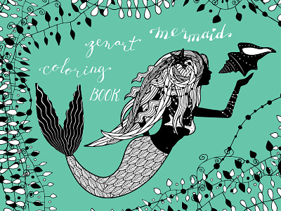 Mermaid Zenart character doodle girl lettering mermaid vector zenart