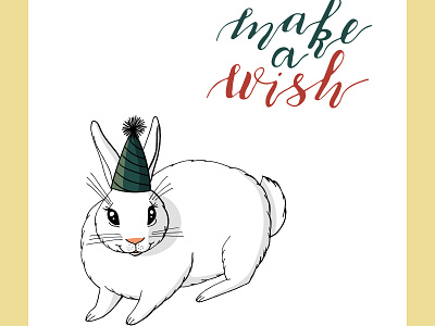 Birthday bunny birthday birthday card bunny character design doodle handdrawn illustration vector