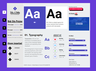 Mr C0de (Portfolio site) graphic design site site design web web design webdesign website website design