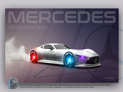 Mercedes AMG Vision Gran Turismo art cars carsite design digital mercedes photoshop webdesign