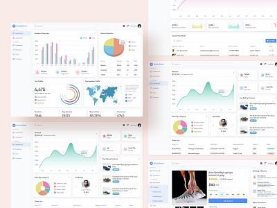 SmartDash eCommerce UIkit analytics dashboard dashboard design dashboard ui ecommerce free download free ui free ui kit freebie graphical illustrations graphs logo ui uiux design