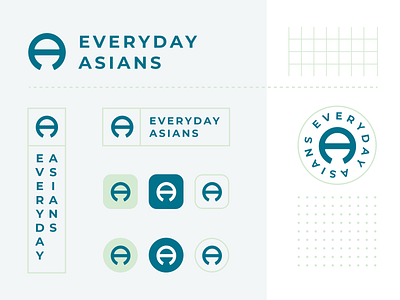 Everyday Asians Logo brand clean colors grid guide guidelines identity logo mark pastels styleguide