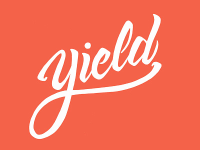 Yield handlettering lettering type