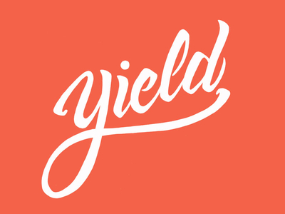 Yield handlettering lettering type