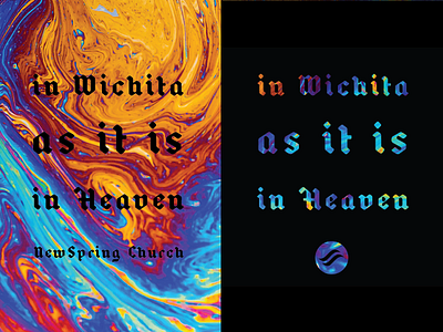 In Wichita As It Is In Heaven. church design gothic gradient graphic design heaven ministry newspring oil oldenglish type wallpaper wichita