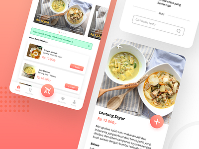 Food Order Apps apps design barcode design designathon figma food food app indonesia pink screen ui ui design uiux ux