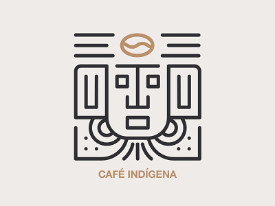 Café Indígena Logo brand brand design brand identity branding coffee concept design flat icon illustrator logo minimal vector