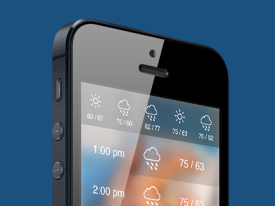 Weather App Wireframe II app colombia fashion ios ios7 iphone mobile prototype ui ux weather wireframe