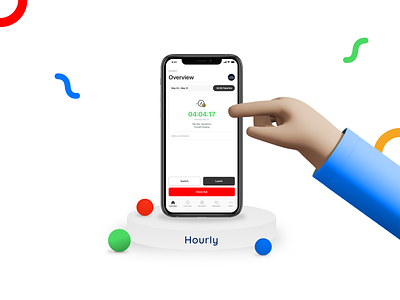 Hourly - Time Tracking app app appdesign clean ui hourly hourlydesign interface iosapp productdesign ui ui design ux uxui