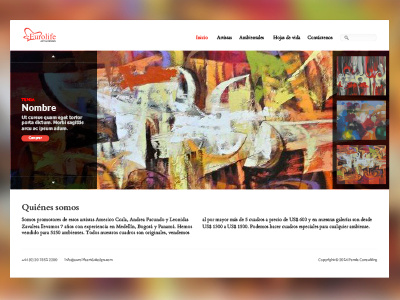 Eurolife Website Design art clean colombia gallery layout minimal panama slider ui ux web white