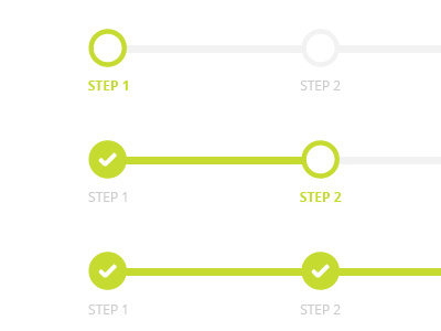 Simple Step Validation bogota colombia gray green progress setup ui ux wizard