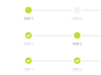 Simple Step Validation Variation gray green progress setup ui ux validation wizard