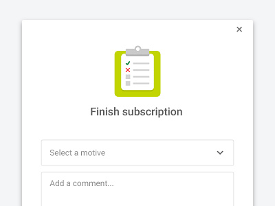 Finish Subscription clean colombia design finish form green minimal modal subscription ui ux white