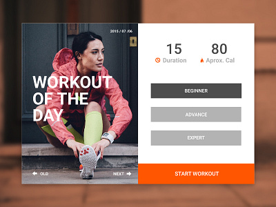 Fitness Card card clean fit interface playoff rebound running sport ui ux workout