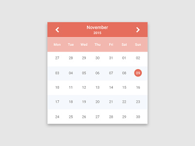 Clean Calendar free download. cal calendar clean download flat free interface minimal ui ux widget