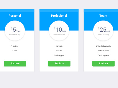 Pricing Table buy clean interface option plan pricing table purchase ui ux