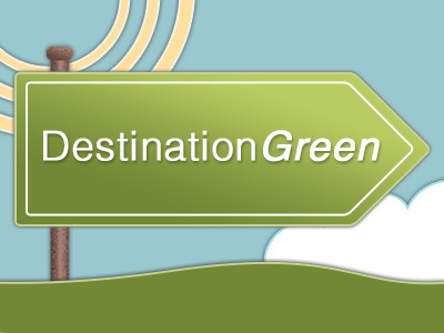DestinationGreen brand design earth green identity logo mark sun