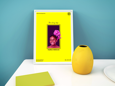 Purple Hibiscus design poster design