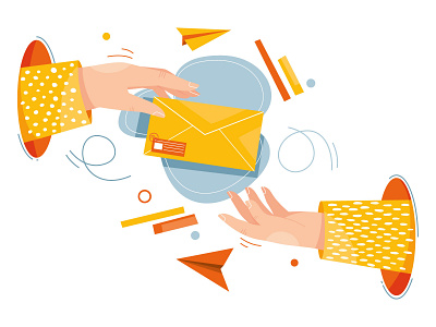 New mail app design illustration vector