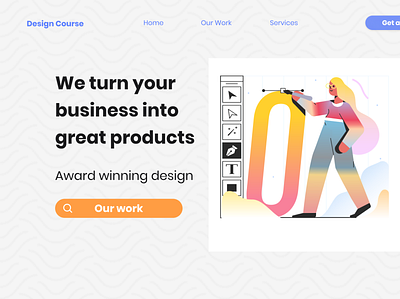 Landing Page app art branding clean design graphic design illustration landing page logo ui vector