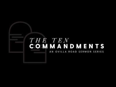 Ten Commandment Sermon Design design illustration logo logo design