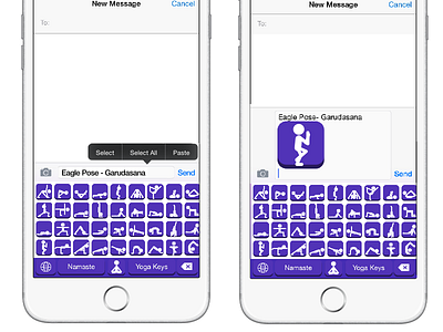 Yoga Keys + Paste board flat design ios keyboard maybach apps tutorial yoga
