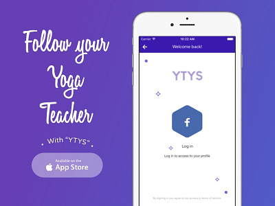 YTYS "Login Screen" fb login ios app login screen yoga yoga app