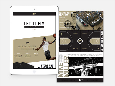 Let It Fly x Nike Basketball branding design illustration let it fly logo mike miller minimal mobile nike nike basketball type typography vector web website