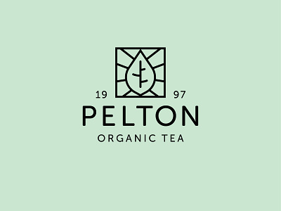 Pelton Organic Tea adobe artwork beverage logo brand brand design branding design graphic design illustration illustrator indesign logo logo design mint tea tea brand tea logo type type daily typography