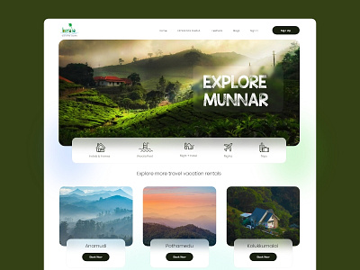 BOOK YOUR VACATION ! book now glass morphisam landing page new ui travel travel website trends trip ui ui ux vacation