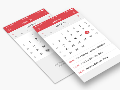 Calendar iOS 7 app calendar dates ios 7 iphone shared