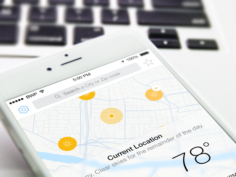 Sunshineº sunshine weather app ios ios 8 iphone 6 iphone 5 network technology