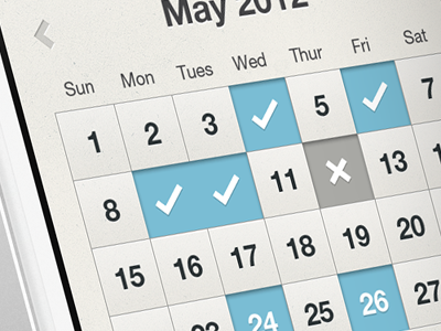 iPhone Calendar UI