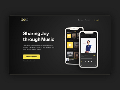 Loop: Music App Landing page