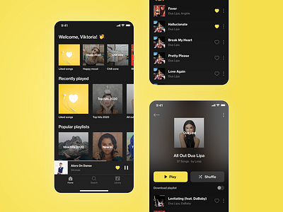 Loop: Music App Screens