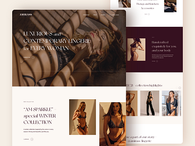 Amirass - luxurious lingerie website design