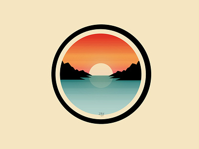 Sunset Sticker